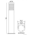 Lampy ogrodowe stojące - SU-MA JOY 75cm 91065L-750 Stojąca - produkt 4