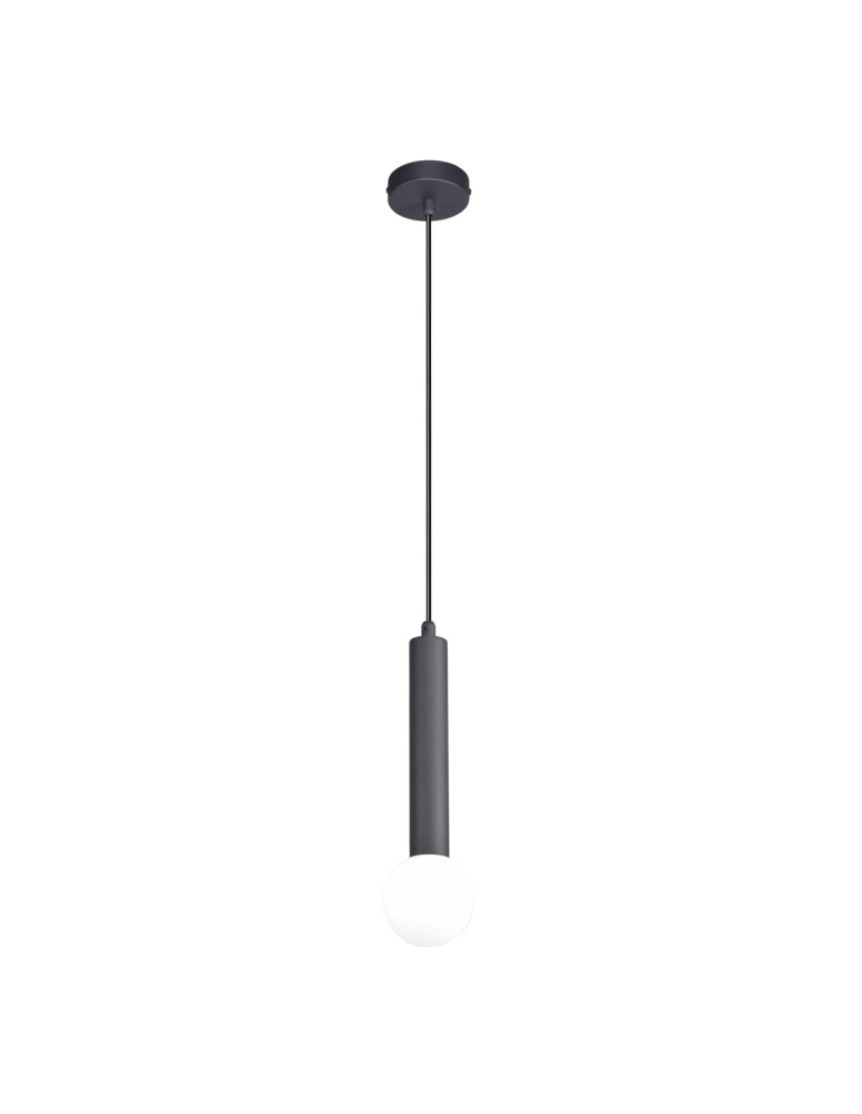 Lampy wiszące pojedyncze - Italux Filano Wisząca 1xG9 piaskowy czarny PND-33574-1-BK - product kolory-swiatla.pl 3