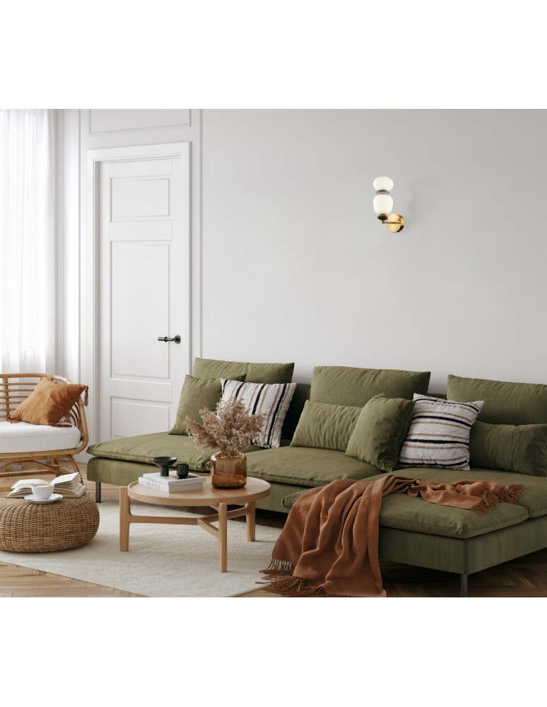 Kinkiety designerskie - Italux Evans Kinkiet LED 12W 3000K 1450 lm Złoty WL-94981-1B-GD - product kolory-swiatla.pl 2