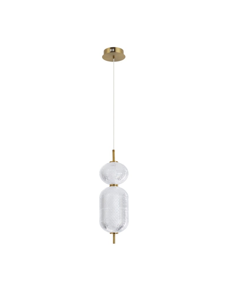Lampy wiszące pojedyncze - Italux Corado Wisząca LED 15W 3000K 1647 lm Złoty PND-81438-1C-GD - product kolory-swiatla.pl 3