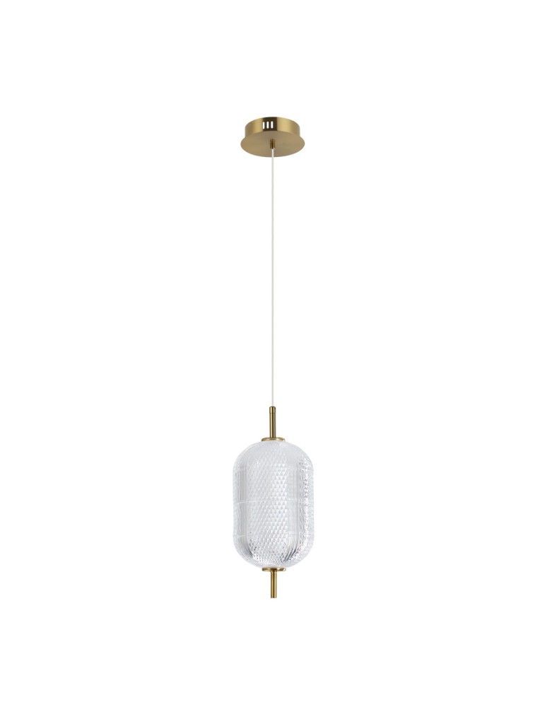 Lampy wiszące pojedyncze - Italux Corado Wisząca LED 10W 3000K 1050 lm Złoty PND-81438-1B-GD - product kolory-swiatla.pl 3