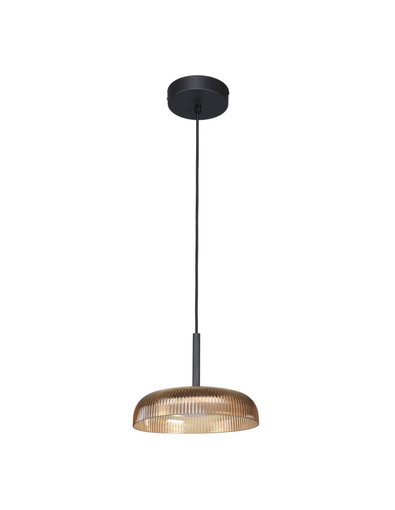 Lampy wiszące pojedyncze - Italux Colle Wisząca LED 12W 3000K 1500 lm Żółty, czarny PND-48529-BK-YLL - product kolory-swiatla.pl 3