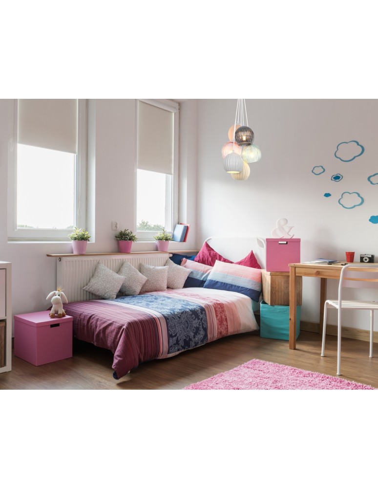 Lampy wiszące wielokolorowe - Italux Cases Wisząca 6xE14 Biały mat PND-94794-6A-MLTI - product kolory-swiatla.pl 2