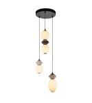 Lampy wiszące potrójne - Italux Balos Wisząca LED 19W 3000K 1400 lm Czarny mat PND-94921-4R-BK - product 1