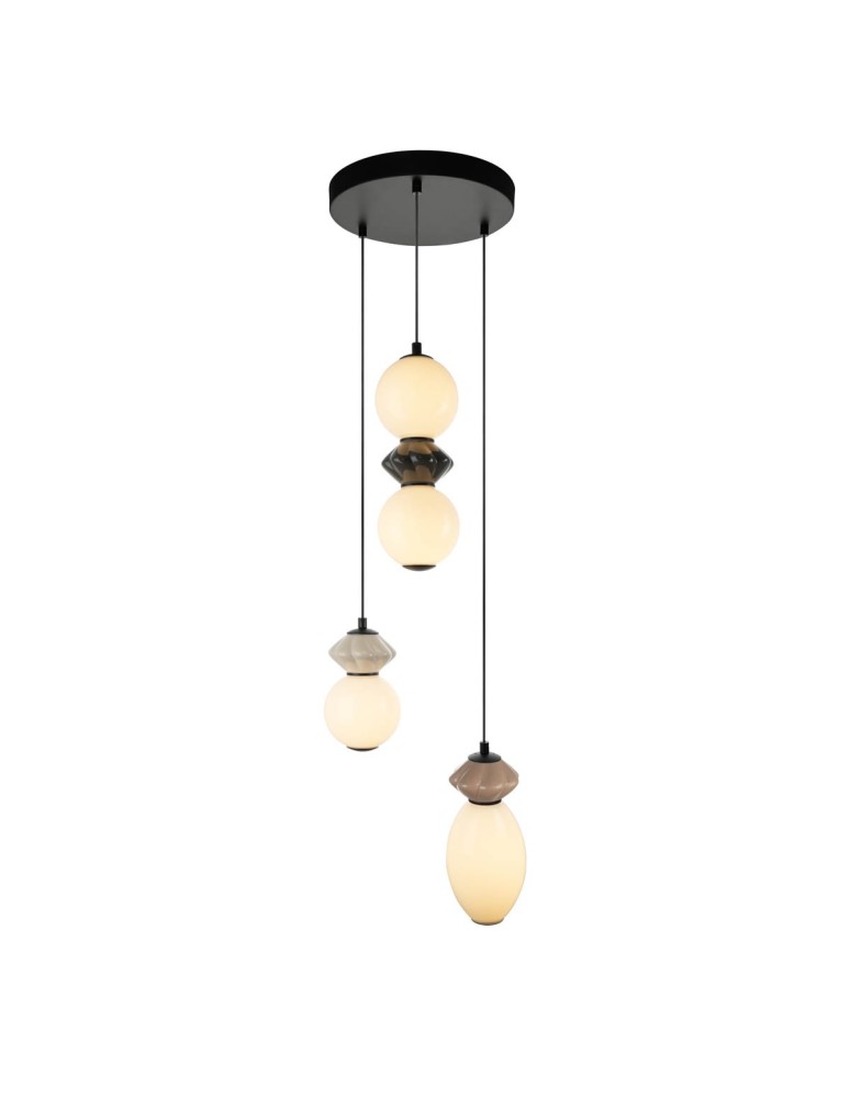 Italux Balos Wisząca LED 19W 3000K 1400 lm Czarny mat PND-94921-4R-BK