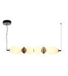 Lampy wiszące designerskie - Italux Balos Wisząca LED 23W 3000K 2840 lm Czarny mat PND-94921-4A-BK - product 1