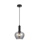 Lampy wiszące pojedyncze - Italux Stabla Wisząca 1xE27 Czarny PND-30084-1-BK-SG - product 1
