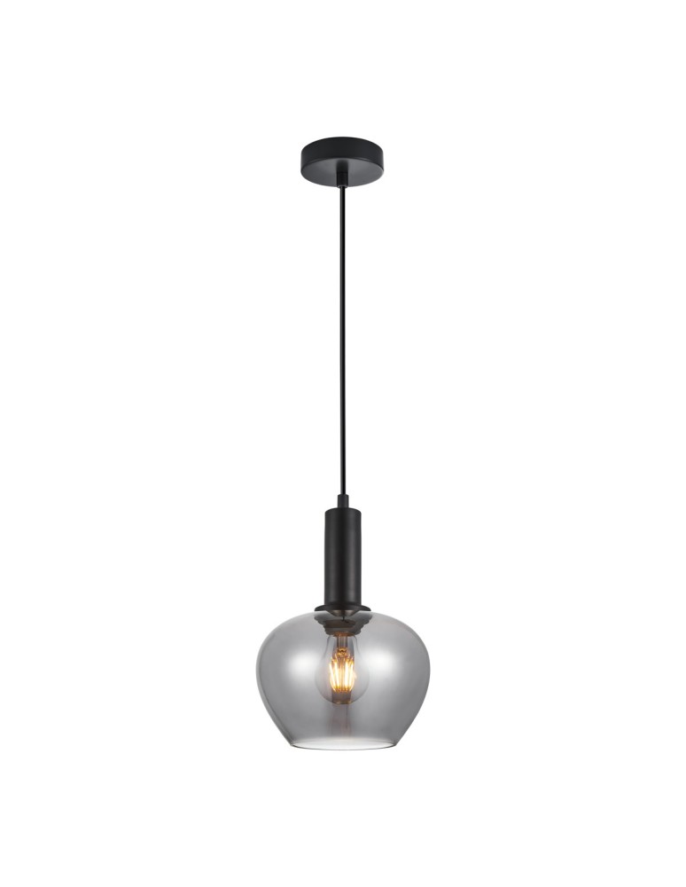 Italux Stabla Wisząca 1xE27 Czarny PND-30084-1-BK-SG