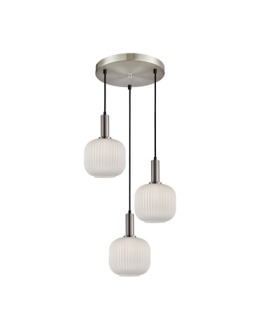 Italux Penzi Wisząca 3xE27 Srebrny PND-31981-3S-SC-WH