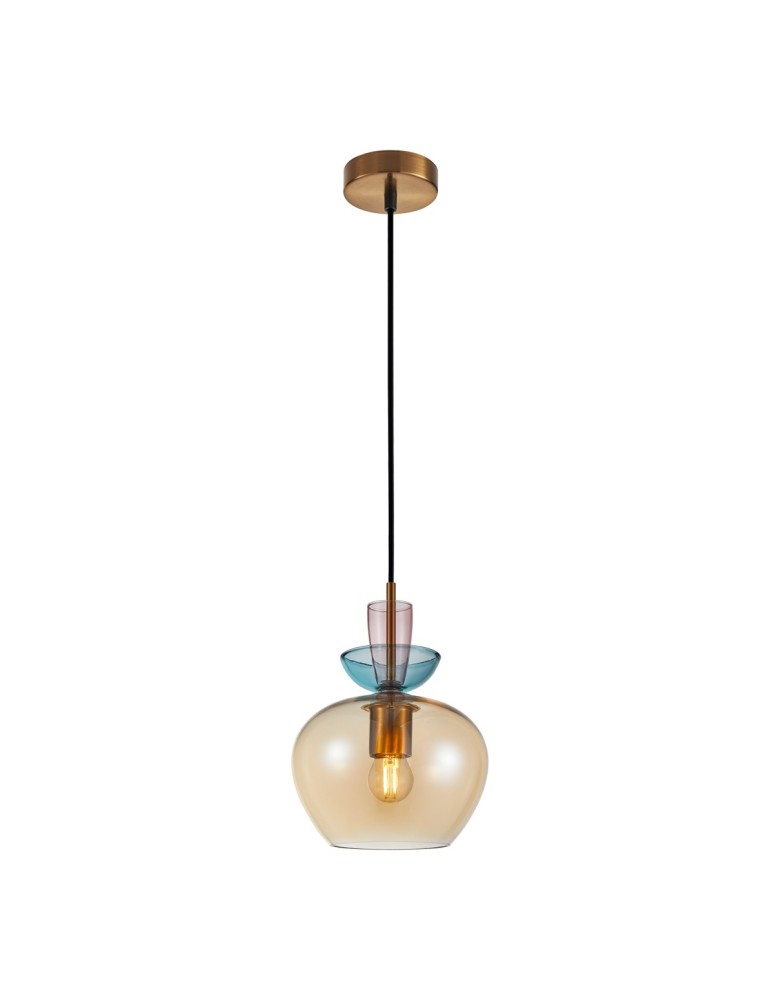 Italux Fanda Wisząca 1xE27 Złoty PND-31882-1-GD-AMB