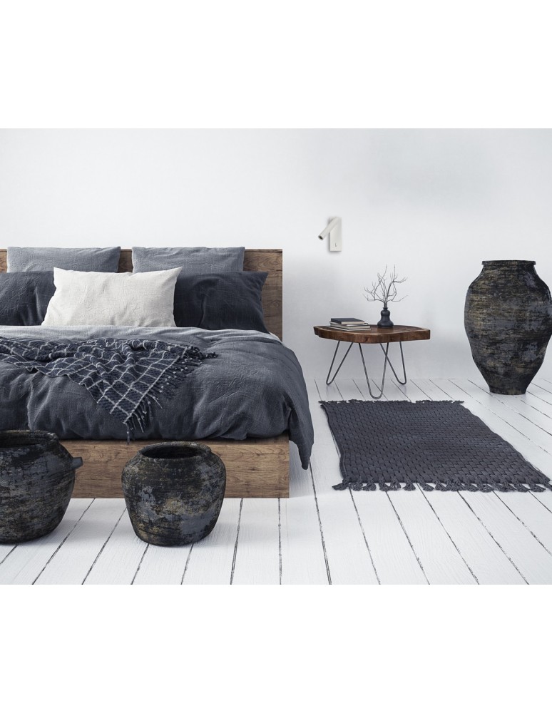 Kinkiety do sypialni - Italux Cali Kinkiet 3000K 153lm Piaskowany czarny WL-21017-WH - product kolory-swiatla.pl 3