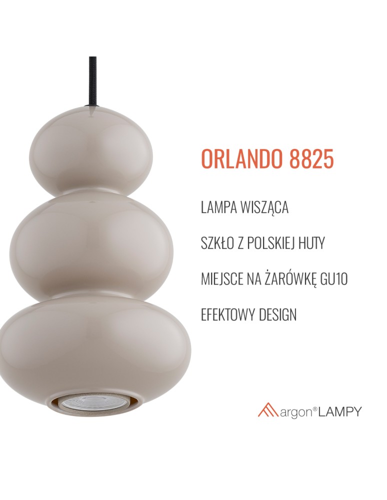Argon ORLANDO 8825 GU10 (nie zawiera źródła światła) / 230V szkło, stal lakierowana Argon ORLANDO 8825 GU10 (nie zawiera źródła światła) / 230V szkło, stal lakierowana