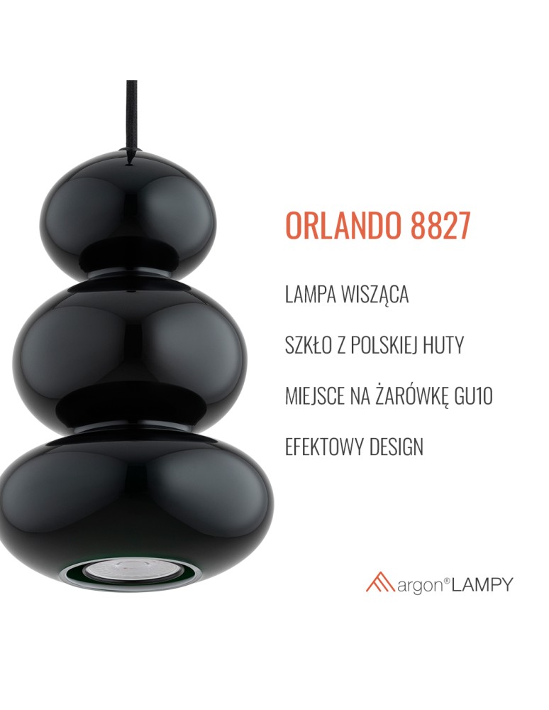 Argon ORLANDO 8827  GU10 (nie zawiera źródła światła) / 230V szkło, stal lakierowana