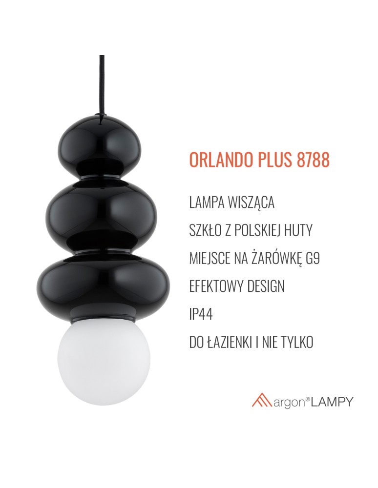 Argon ORLANDO PLUS 8788  G9 (nie zawiera źródła światła) / 230V szkło, stal lakierowana Argon ORLANDO PLUS 8788  G9 (nie zawiera źródła światła) / 230V szkło, stal lakierowana
