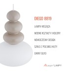 Lampy wiszące pojedyncze - Argon DIEGO 8819  GU10 (nie zawiera źródła światła) / 230V szkło, stal lakierowana - product 10