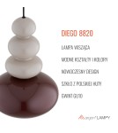 Argon DIEGO 8820  GU10 (nie zawiera źródła światła) / 230V szkło, stal lakierowana Argon DIEGO 8820  GU10 (nie zawiera źródła światła) / 230V szkło, stal lakierowana