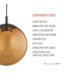 Argon SACRAMENTO 8831 GX53 (żarówka o mocy 8W stanowi element gratisowy - na wyposażeniu) / 230V 2700K szkło, stal lakierow Argon SACRAMENTO 8831 GX53 (żarówka o mocy 8W stanowi element gratisowy - na wyposażeniu) / 230V 2700K szkło, stal lakierow