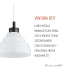 Argon VENTURA 8777 E27 (nie zawiera źródła światła) / 230V szkło, stal lakierowana szczotkowana Argon VENTURA 8777 E27 (nie zawiera źródła światła) / 230V szkło, stal lakierowana szczotkowana