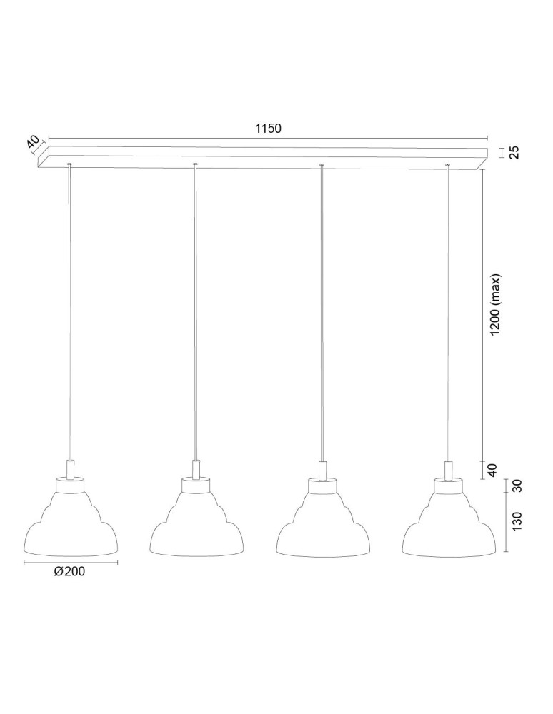 Argon VENTURA 1860  E27 (nie zawiera źródła światła) / 230V szkło, stal lakierowana szczotkowana Argon VENTURA 1860  E27 (nie zawiera źródła światła) / 230V szkło, stal lakierowana szczotkowana