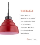 Argon VENTURA 8776 E27 (nie zawiera źródła światła) / 230V szkło, stal lakierowana szczotkowana Argon VENTURA 8776 E27 (nie zawiera źródła światła) / 230V szkło, stal lakierowana szczotkowana