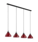 Lampy wiszące na listwie - Argon VENTURA 1859  E27 (nie zawiera źródła światła) / 230V szkło, stal lakierowana szczotkowana - product 2