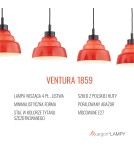 Lampy wiszące na listwie - Argon VENTURA 1859  E27 (nie zawiera źródła światła) / 230V szkło, stal lakierowana szczotkowana - product 6