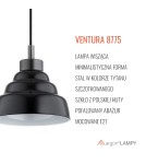 Lampy wiszące pojedyncze - Argon VENTURA 8775  E27 (nie zawiera źródła światła) / 230V szkło, stal lakierowana szczotkowana - product 7