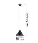 Lampy wiszące pojedyncze - Argon VENTURA 8775  E27 (nie zawiera źródła światła) / 230V szkło, stal lakierowana szczotkowana - product 8