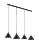 Lampy wiszące na listwie - Argon VENTURA 1858  E27 (nie zawiera źródła światła) / 230V szkło, stal lakierowana szczotkowana - product 1