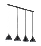 Lampy wiszące na listwie - Argon VENTURA 1858  E27 (nie zawiera źródła światła) / 230V szkło, stal lakierowana szczotkowana - product 2