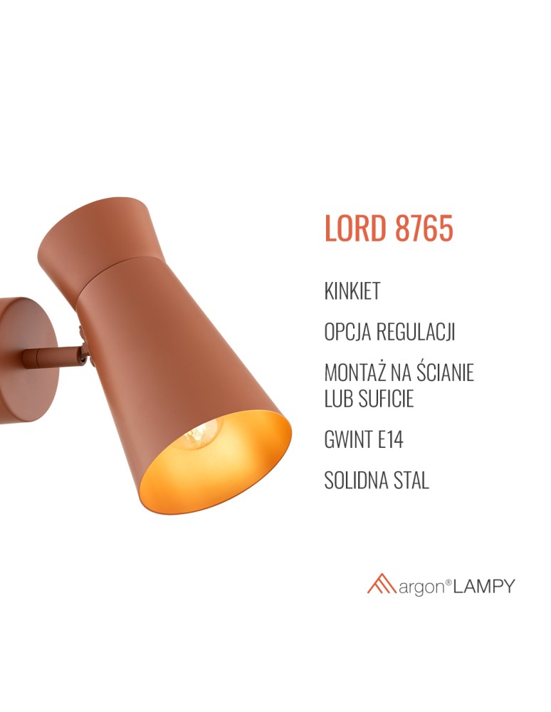 Argon LORD 8765  E14 (nie zawiera źródła światła) / 230V stal lakierowana Argon LORD 8765  E14 (nie zawiera źródła światła) / 230V stal lakierowana