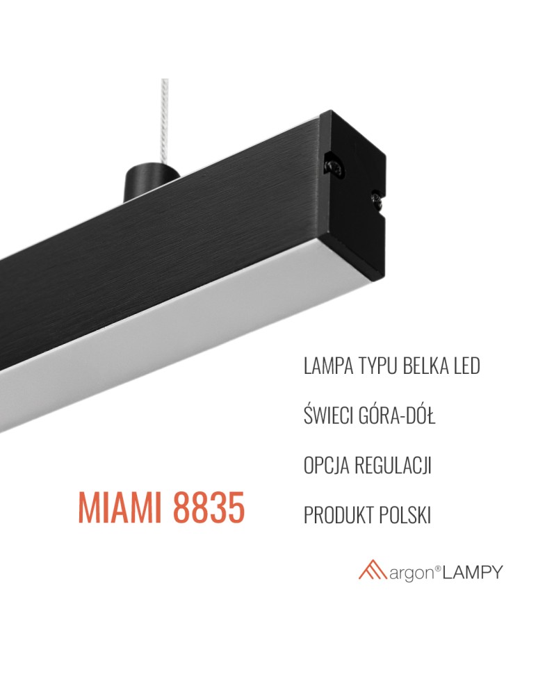 Argon MIAMI 8835 LED (zintegrowany) 230V / 3000 K stal lakierowana Argon MIAMI 8835 LED (zintegrowany) 230V / 3000 K stal lakierowana