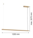 Lampy wiszące nad wyspę - Argon MIAMI 8836  LED (zintegrowany) 230V / 3000 K stal lakierowana - product 9