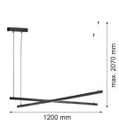 Lampy wiszące nad wyspę - Argon MIAMI 8838  LED (zintegrowany) 230V / 3000 K stal lakierowana - product 18