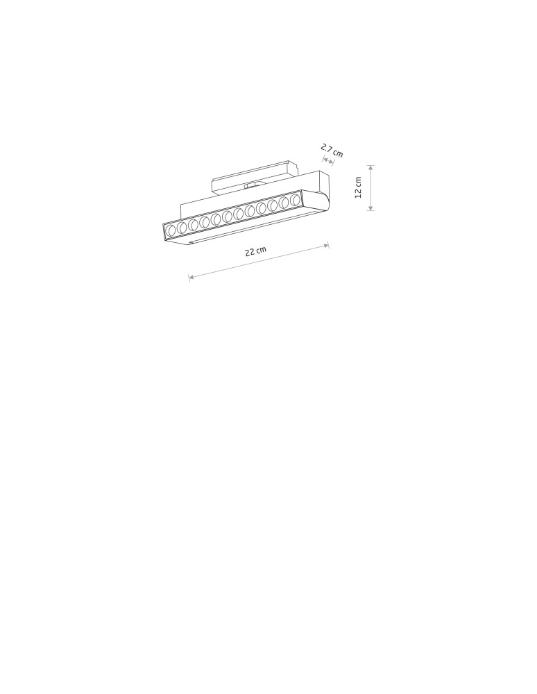 Nowodvorski UT-LVM FOCUS OUT LED 12W Systemy szynowe 1-obwodowy niskonapięciowy 48V   UT- LVM Lampy led Max moc 12W LED  4000K