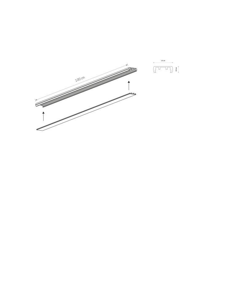 Szyny magnetyczne - Nowodvorski UT-LVM TRACK 1M Systemy szynowe 1-obwodowy niskonapięciowy 48V   UT- LVM Szynoprzewód Natynkowe  Czarny 11320 - product kolory-swiatla.pl 6