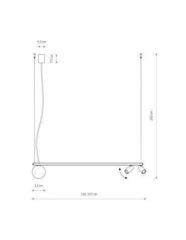 Nowodvorski FOURTY  Lampy sufitowe Lampy wiszące Max moc 10W only LED GU10 R35, G9  Umbra gray 11471 - produkt 2