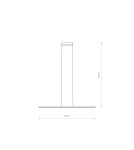 Lampy wiszące nad wyspę - Nowodvorski BAR LED S  Lampy sufitowe Liniowa Max moc 27W LED  4000K Biały 11584 - product 6