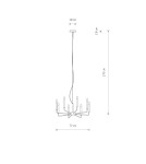 Żyrandole nowoczesne - Nowodvorski ORTO  Lampy sufitowe Żyrandol Max moc 10W only LED E14  Czarny 11460 - product 2