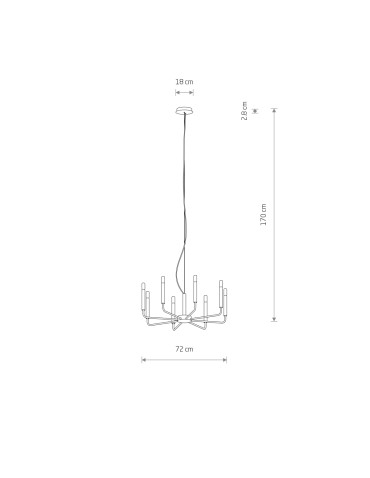 Nowodvorski ORTO  Lampy sufitowe Żyrandol Max moc 10W only LED E14  Silk gray 11461 - produkt 2