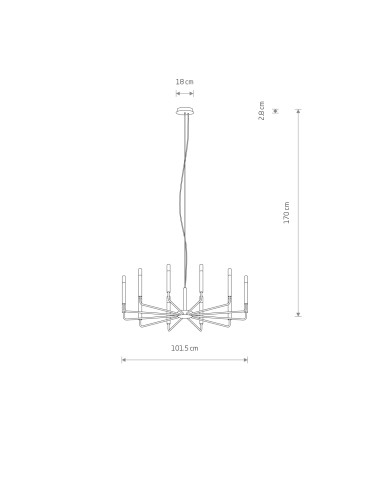 Nowodvorski ORTO B  Lampy sufitowe Żyrandol Max moc 10W only LED E14  Czarny 11464 - product 2