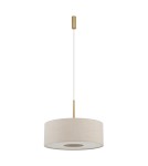 Lampy wiszące z abażurem - Nowodvorski SANTANA  M  Lampy sufitowe Lampy wiszące Max moc 25W only LED E27  Kremowy 11652 - product 1