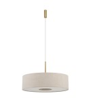 Lampy wiszące z abażurem - Nowodvorski SANTANA  L  Lampy sufitowe Lampy wiszące Max moc 25W only LED E27  Kremowy 11653 - product 1