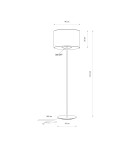 Lampy podłogowe z abażurem - Nowodvorski SANTANA  Podłogowa Max moc 25W only LED E27  Kremowy 11656 - product 8