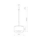 Nowodvorski AMARELA M Lampy sufitowe Lampy wiszące Max moc 25W only LED E27 Czarny melanż 11659 Nowodvorski AMARELA M Lampy sufitowe Lampy wiszące Max moc 25W only LED E27 Czarny melanż 11659