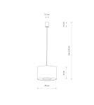 Lampy wiszące z abażurem - Nowodvorski CEDRO S  Lampy sufitowe Lampy wiszące Max moc 15W only LED E27  Beż 11664 - product 10