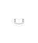 Akcesoria do szynoprzewodów magnetycznych - Nowodvorski LVM HORIZONTAL CORNER Systemy szynowe 1-obwodowy niskonapięciowy 48V LVM Akcesoria Natynkowe Biały 11618 - product 2
