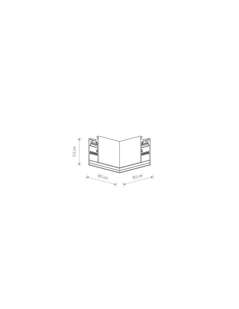 Akcesoria do szynoprzewodów magnetycznych - Nowodvorski LVM HORIZONTAL CORNER Systemy szynowe 1-obwodowy niskonapięciowy 48V LVM Akcesoria Natynkowe Biały 11618 - product kolory-swiatla.pl 2