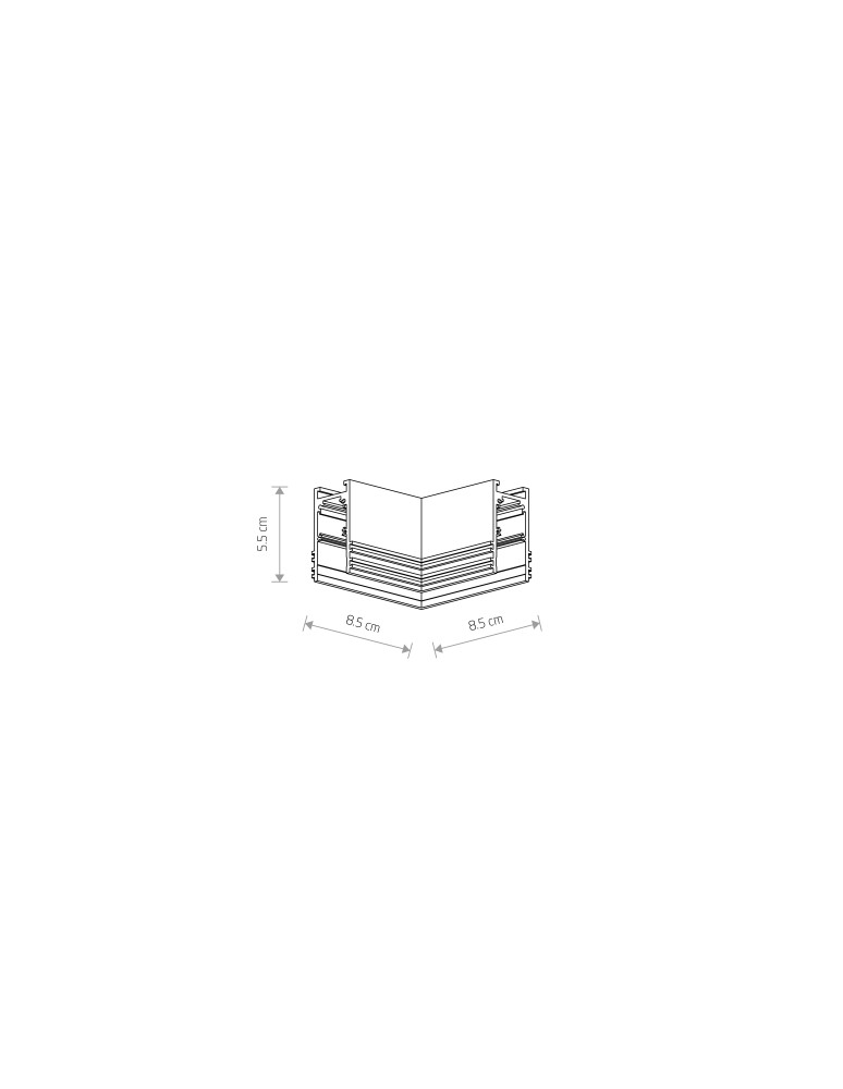 Akcesoria do szynoprzewodów magnetycznych - Nowodvorski LVM RECESSED HORIZONTAL CORNER Systemy szynowe 1-obwodowy niskonapięciowy 48V LVM Akcesoria Podtynkowe Biały 11622 - product kolory-swiatla.pl 2