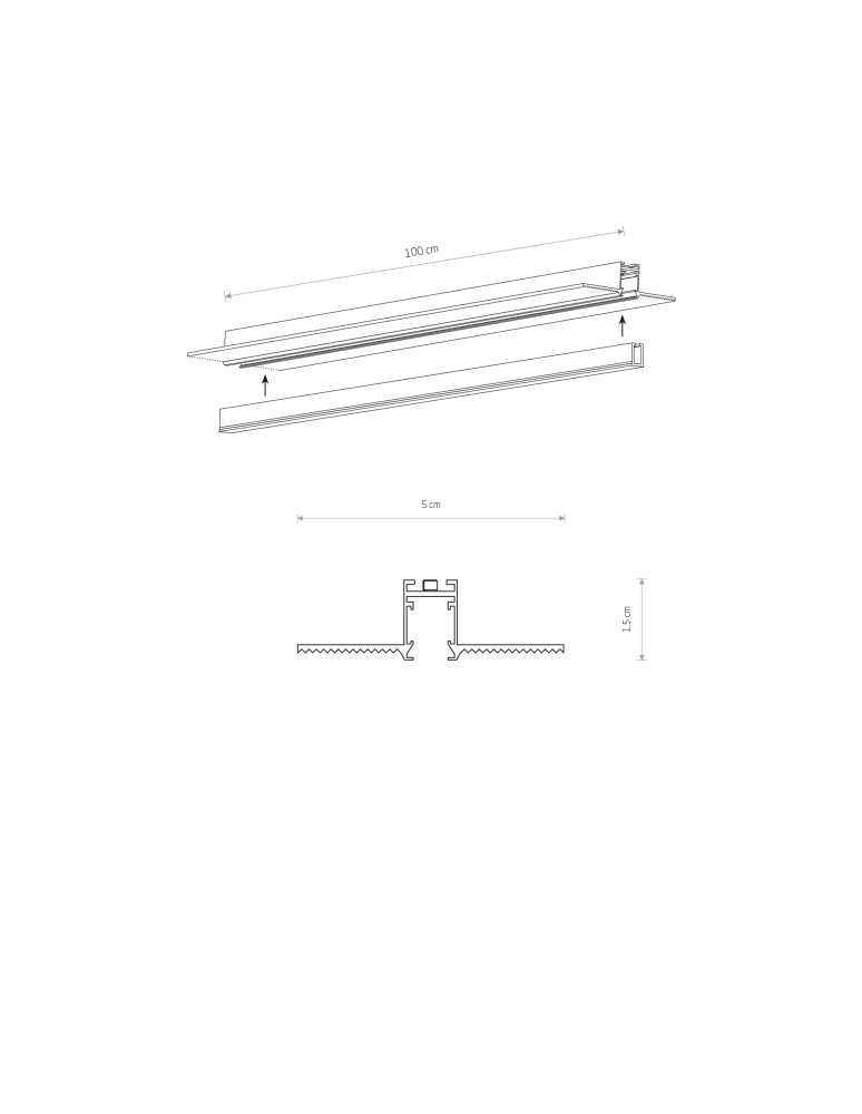 Szyny magnetyczne - Nowodvorski NANO - LVM RECESSED TRACK 1M Systemy szynowe 1-obwodowy niskonapięciowy 24V NANO-LVM Szynoprzewód Podtynkowe Czarn - product kolory-swiatla.pl 2